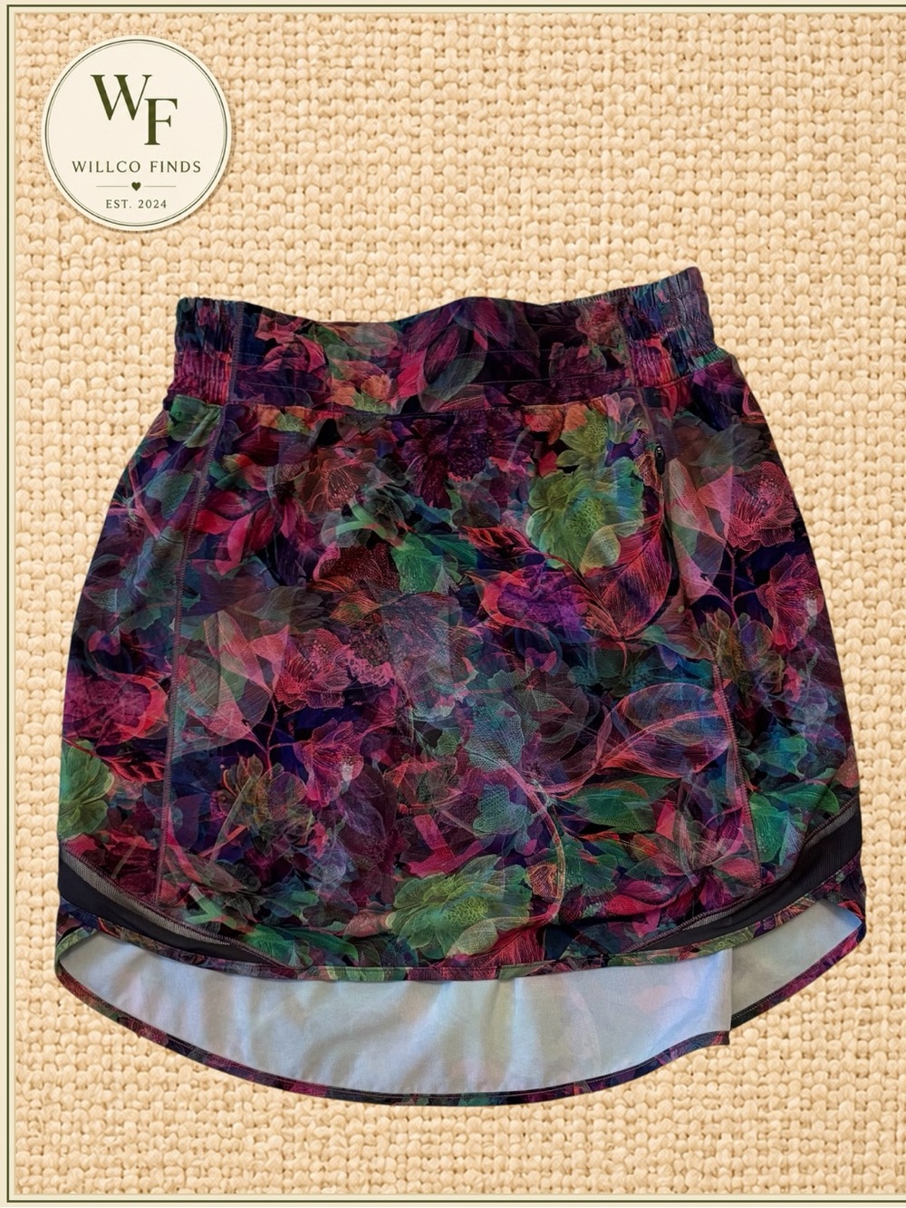 Lululemon Athletica Floral Multi-Color Active Skort for Women Size 4